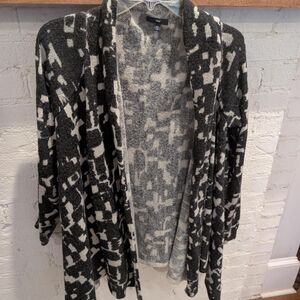 Gap Women's Black and Grey Cardigan